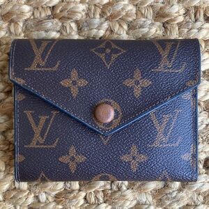 New: Signature Monogram Billfold Wallet with Snap Closure and Zip Change Section